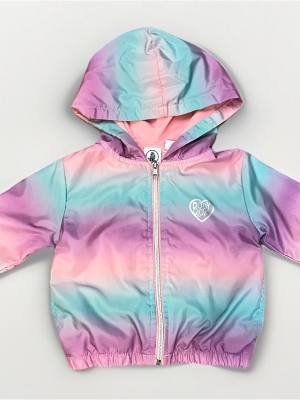 Body Glove 18M Jacket Toddler Girls Lightweight Hooded Spring Coat Ombre Pastel